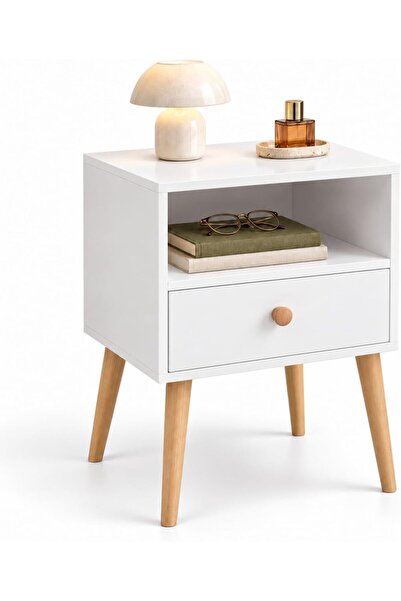 Generic Nightstand, Bedside/End/Side Table with 2 Fabric Drawers & Open Stora...