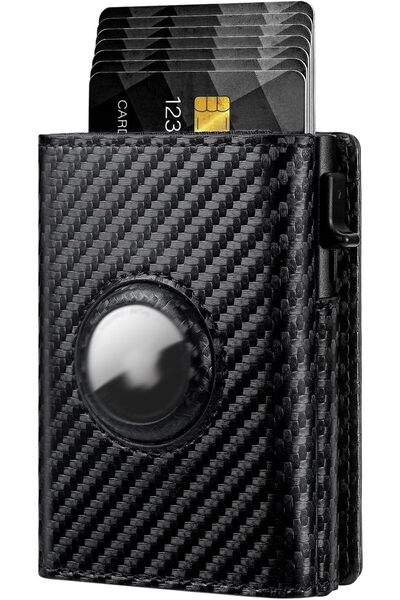 Generic AirTag Wallet Men,Smart Wallet with Airtag holder,RFID Blocking,Pop U...