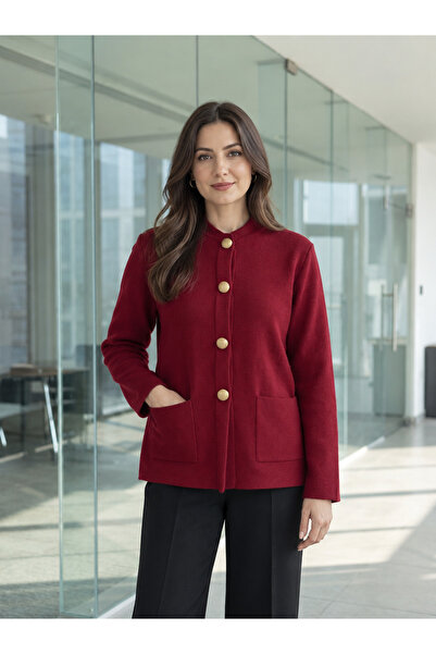 GOLD DÜĞMELİ BORDO HIRKA