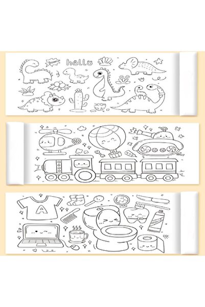 Generic Childrens Drawing Roll Coloring Paper Roll for Kids 300 x 30 cm Stick...