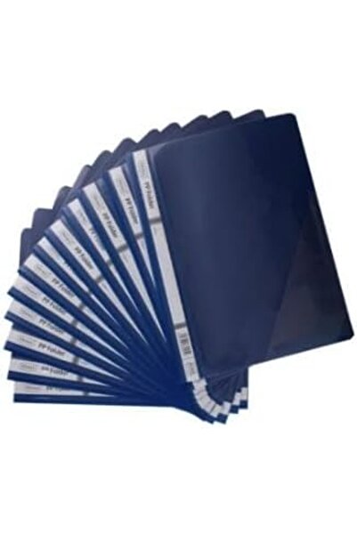 Generic Clear File Folders A4 Size, 12-Pack, Assorted Colours (WHITE)