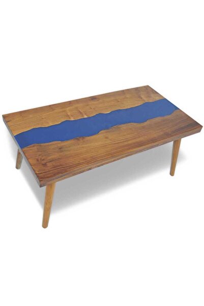 Syfax Masuta de cafea Lemn de tec cu rasina epoxidica 100x50x40 cm
