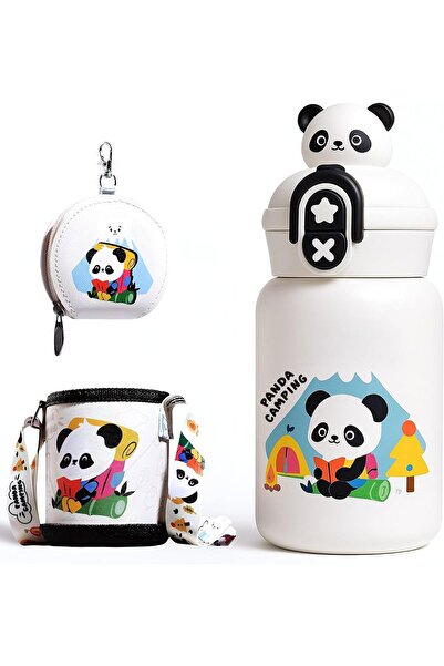 Generic Kids Cartoon Stainless Steel Water Bottle, 550ml Leak Proof Double Wa...