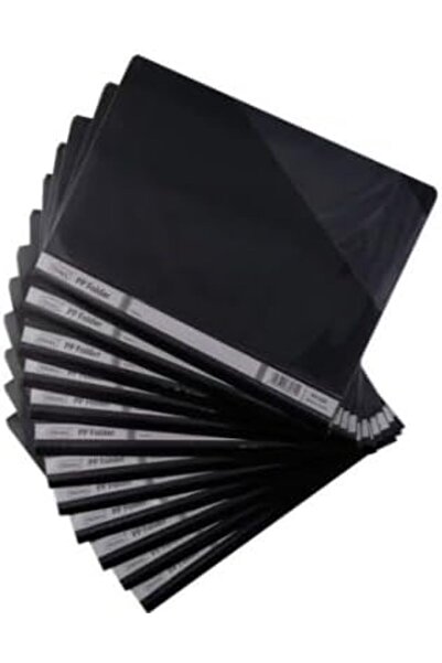 Generic Clear File Folders A4 Size, 12-Pack, Assorted Colours (WHITE)