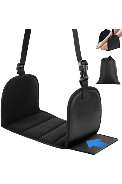 Generic Foot Hammock with Drawstring Pockets Eye Mask Earplugs