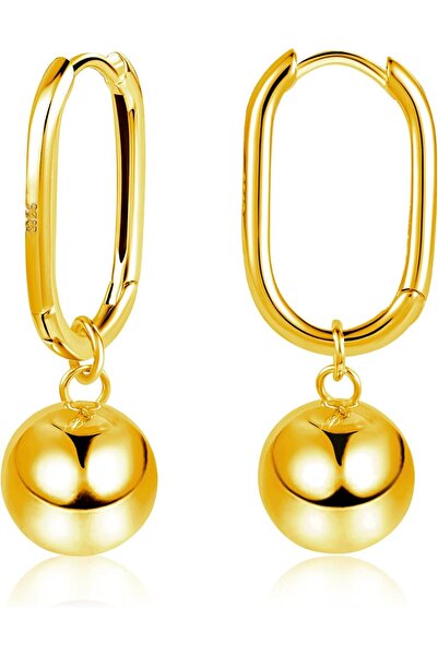 Generic Silver & 14K Gold Plated Ball Leverback Dangle Earrings for Women