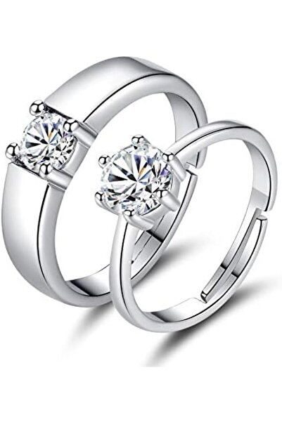 Generic Ring for Women and Men, 925 Sterling Silver Zircon Engagement Ring, P...