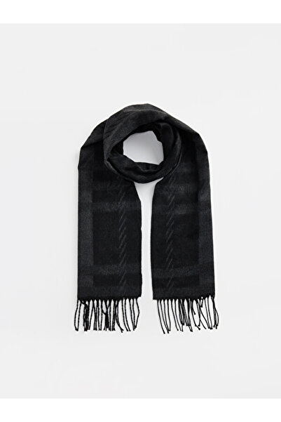 LC Waikiki Rmz Gi̇yi̇m Farki̇yla Checkered Embroidered Men's Scarf