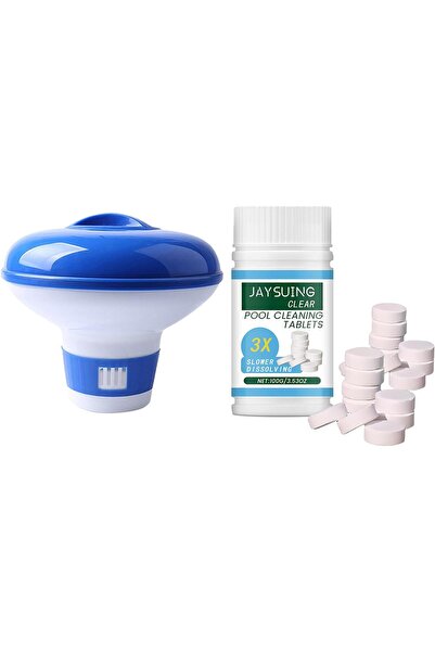 Generic عوامة تنظيف حمام السباحة مع أقراص تنظيف 100 جرام مناسبة للاستخدام الم...