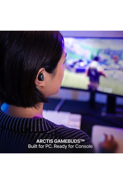 SteelSeries Arctis GameBuds for PlayStation - Wireless Gaming Headset - 2.4GHz + BT5.3 - ANC/Transparency Mode - Waterproof IP55-40 Hours of Battery Life - Wireless Charging