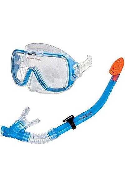 Generic 55949 Surf Rider Swimming Diving Mask and Snorkel Set - Black and Pink