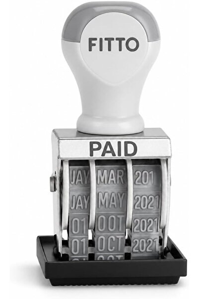 Generic Paid Stamp with Date 8.5x5.5cm for Office & Use