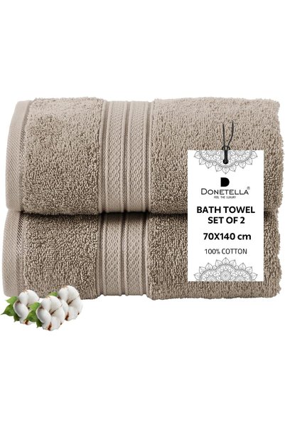 Generic DONETELLA Premium 100% Combed Cotton Bath Sheet Set of 1 (85 cm x 172...