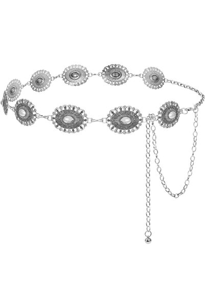 Generic Western Metal Concho Belt for Women Cowgirl Boho Waist Chain Belt for...