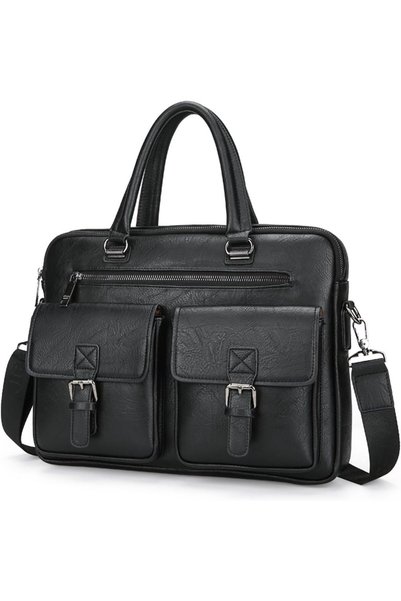 Alichotoys CHOT 15.6 Inch Laptop Briefcase Leather Messenger Bag for Men Wate...
