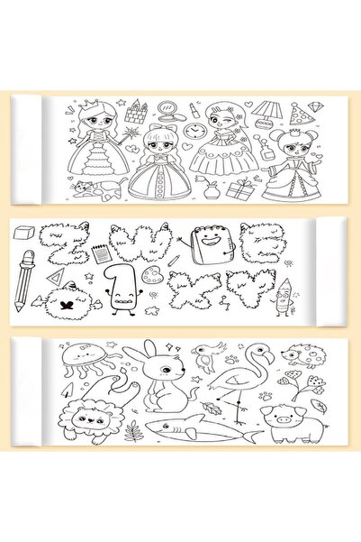 Generic Childrens Drawing Roll Coloring Paper Roll for Kids 300 x 30 cm Stick...