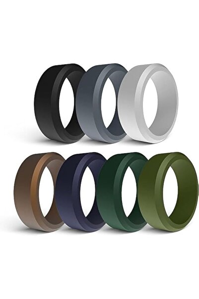 Generic Silicone Ring Men, Mens Silicone Wedding Band, Rubber Wedding Rings F...