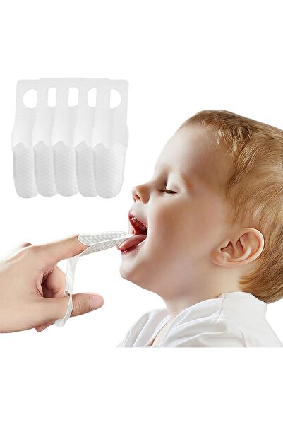Generic 32 قطعة من أغطية تنظيف اللسان للأطفال، غطاء إصبع للاستخدام مرة واحدة ...