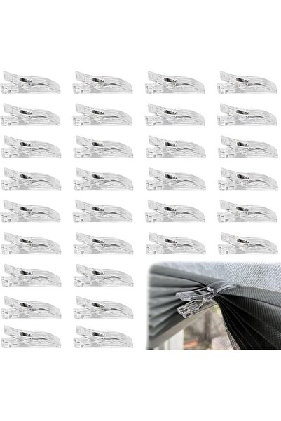 Generic 30 Pcs Sewing Clips for Fabric, Quilting Clips, Transparent Craft Cli...
