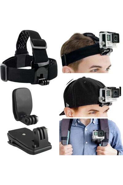 Generic حزمة تثبيت على الرأس وحقيبة الظهر متوافقة مع GoPro Hero 8، 7، 6، 5، B...