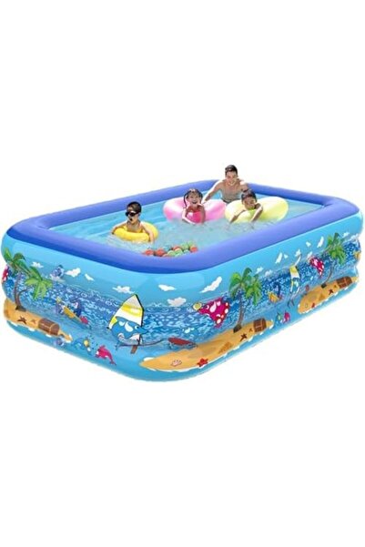 Generic Inflatable Swimming Pool for Kids,150x 105x 50CM Thickened Large Blow...