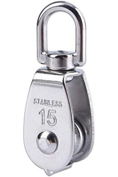 Generic SOLDOUT™ Heavy Duty Single Wheel Swivel Rigging Lifting Rope Pulley B...