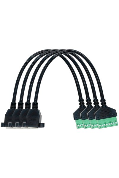 Generic 4PCS 1ft RJ45 Female Plug to 8 Pin Screw Terminal Connector, RJ45 8P8...