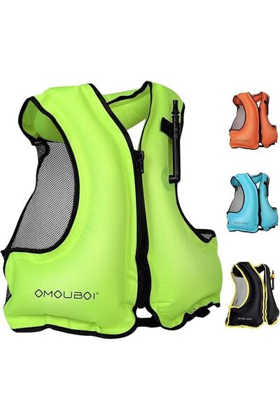 Generic Inflatable Jacket Swimming Vest Kayak Fishing Snorkelling Buoyancy Ja...
