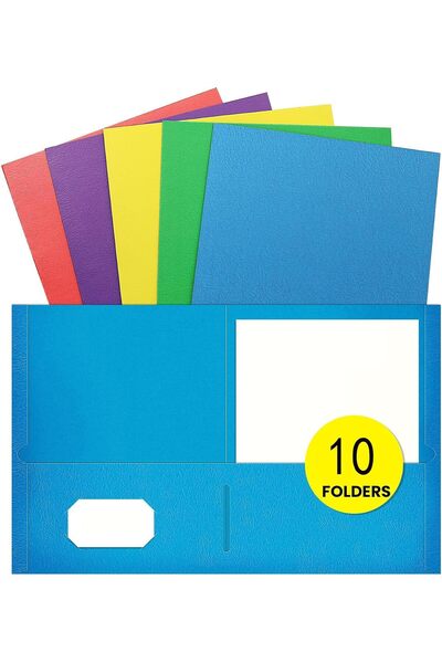 Generic Folders with Pockets, Durable Heavy Duty File Folders with Business C...