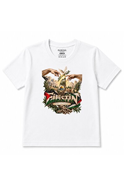 Rabona Fashion Palestine Architecture & Rooted Tree Graphic Kids T-Shirt