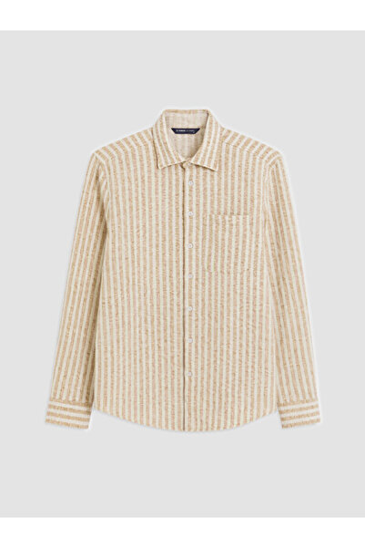 LC Waikiki Rmz Gi̇yi̇m Farkiyla Standart Fit Ci Striped O Poplin Rkek Shirt