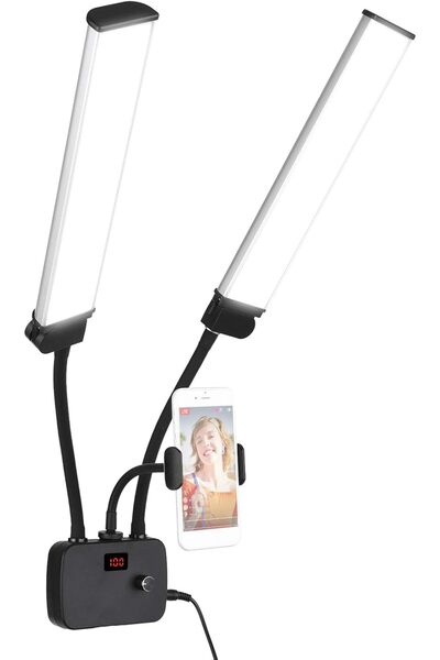 Generic إضاءة LED من Eacam ثنائية اللون قابلة للتعتيم، أضواء فيديو LED للتجمي...