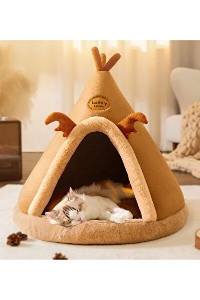 Generic Cat Bed for Indoor Cats, Cute Cat Cave Bed Cat House Cat Tent with Re...