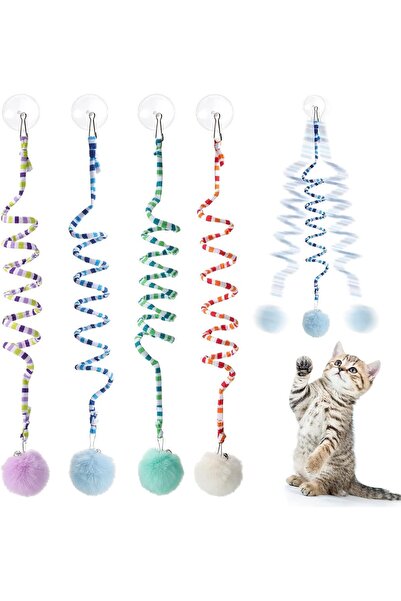 Generic Cat Spring Toys, Hanging Door Interactive Cat Toys with Bell, Long Ta...