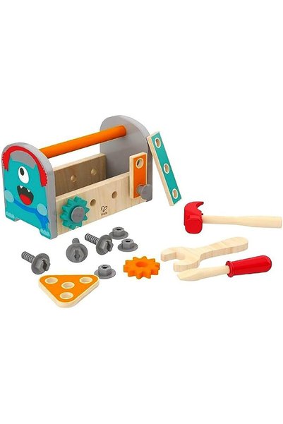 Generic Wooden Monster Fix-It Toolbox Kit | 17-Piece Tool Set for Kids | Incl...