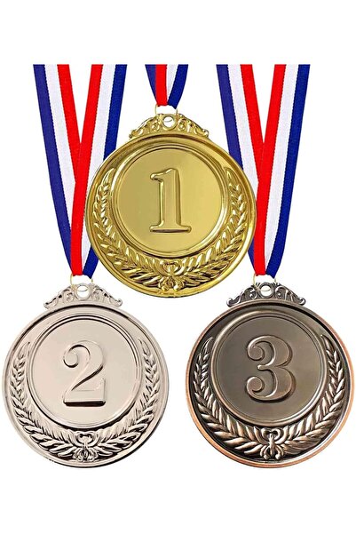 Generic 3 Pack Number Medals,Gold Silver Bronze Medals for Awards,with Ribbon...