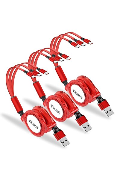 Generic USB Type C Retractable Cable Fast Charging[3.3Ft 3-Pack],USB A to C C...