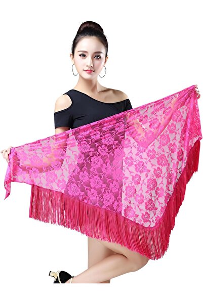 Generic Latin Dance Hip Scarf for Women, Fringe Dance Practice Performance Sk...