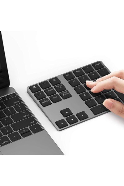 Aookay Rechargeable Wireless Bluetooth Number Keypad: Aluminum Numeric Pad Sl...