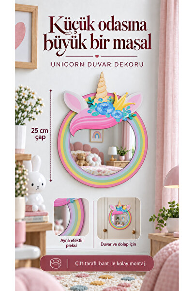 LudenHome Çocuk ve Bebek Odası Sevimli Dekoratif Hayvan Figürlü Duvar ve Dola...