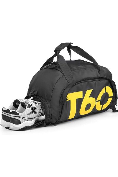 Generic Sports Bag with Shoe Compartment, Waterproof Pocket for Wet Towels, C...