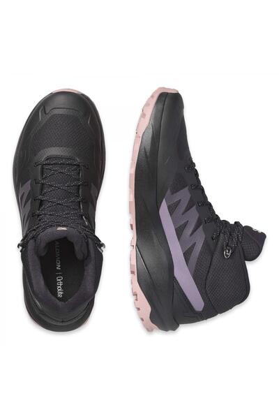 Salomon 454116 Outscape Mid Gtx W Outdoor Siyah-Mor Kadın Bot
