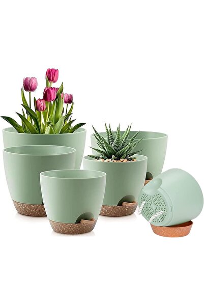 Generic Plant Pots,Pots for Plants with Multiple Drainage Holes and Trays,Dec...