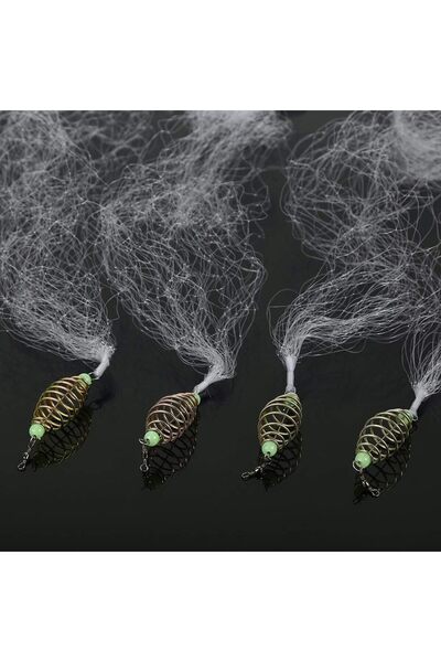 Generic 4pcs Fishing Spring Net, Copper Cast Net with Luminous Beads for Nigh...