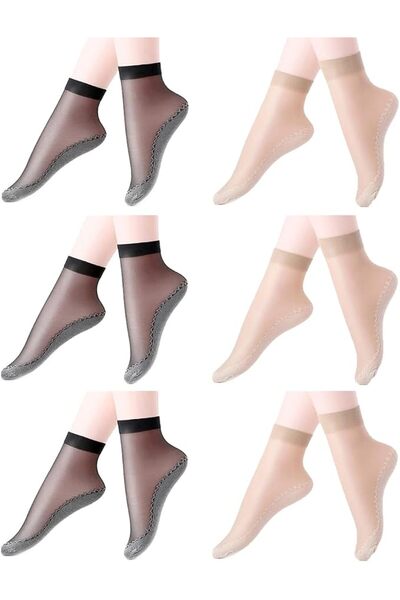 GENERAL Ankle Sheer Socks, 6/10 Pairs Breathable Mesh Ankle Sport Cozy Runnin...