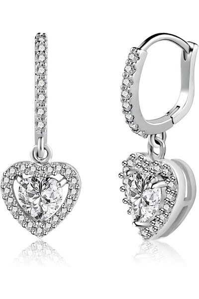 Generic Silver & 14K Gold Plated Zirconia Leverback Dangle Earrings