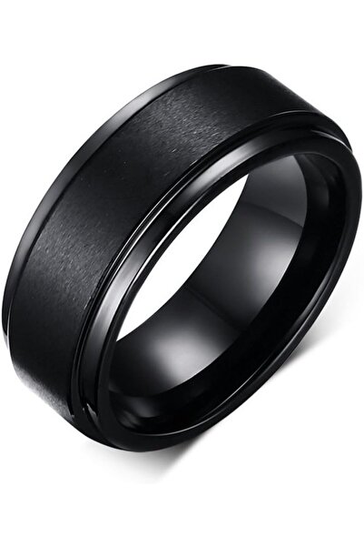 Generic 8MM Black High Polish/Matte Finish Men's Tungsten Ring Wedding Band 7-12