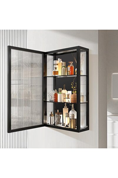 Generic Wall Mounted Bathroom Cabinet with Doors 3-Tier Acrylic Wall Cabinet ...