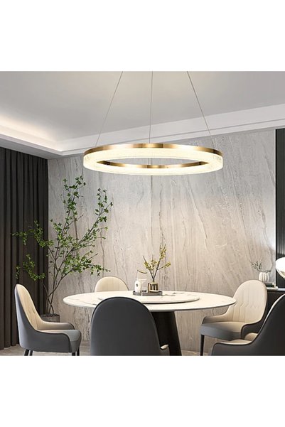 Generic Brand ثريا مودرن ذهبي LED 30 واط 60 سم HA/C5751/600FGD+3CO