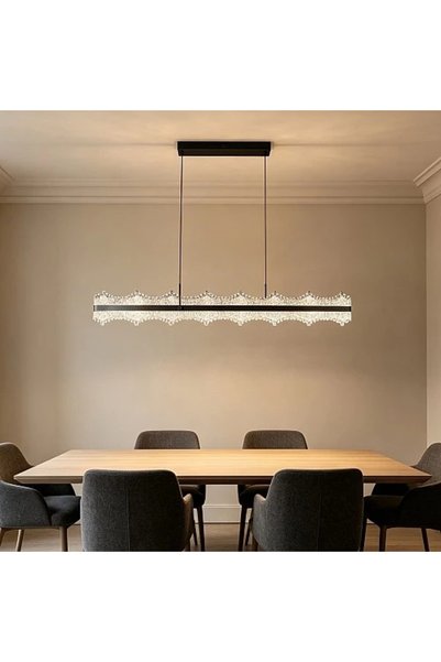 Generic Brand ثريا مودرن أسود LED 55 واط 120 سم HA/E7056L/1200BK+3CO